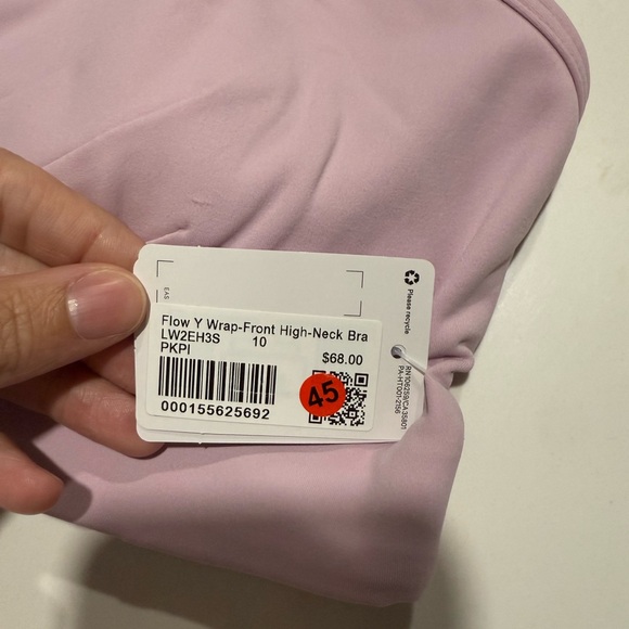 Lululemon Flow Y Wrap Front High Neck Bra Size 10 - PKPI - Picture 3 of 4